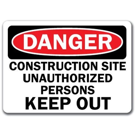 Signmission Safety Sign, 14 in Height, Plastic, Unauthorized Persons DS- Unauthorized Persons